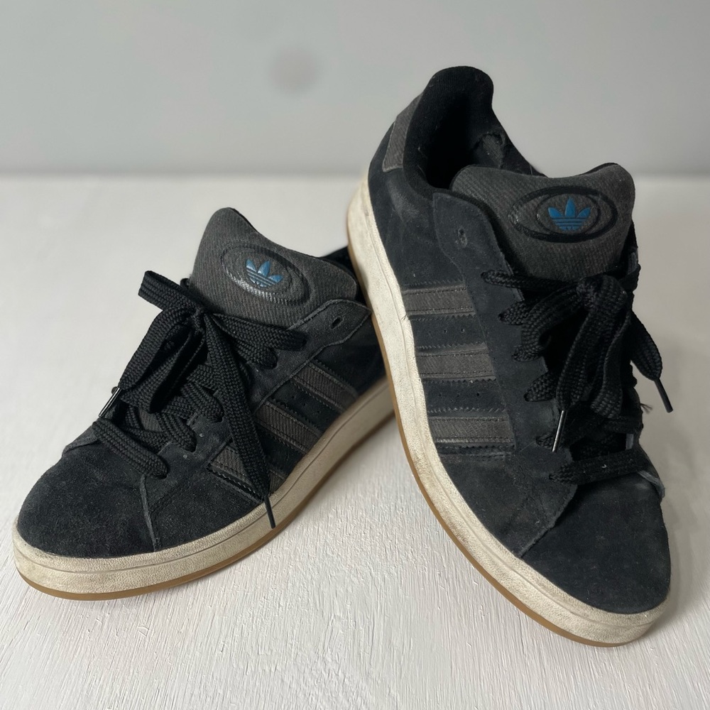 Adidas men’s size 12 campus 00’s black gray blue logo classic skater‎ Y2K dude